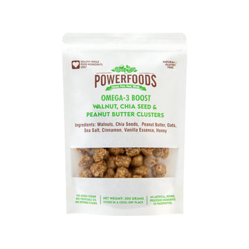Omega-3 Boost Walnut, Chia Seed & Peanut Butter Clusters